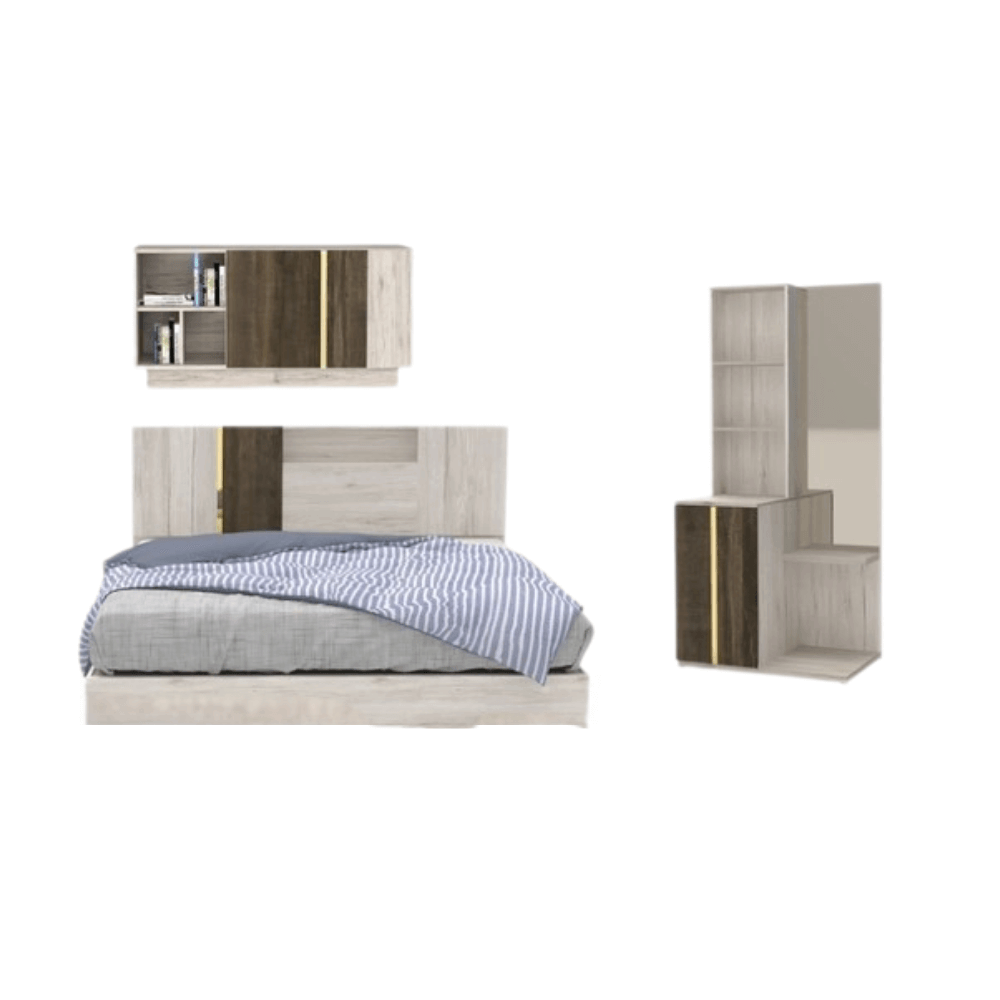 ชุดห้องนอน 6 ฟุต WISDOM DESIGN FURNITURE รุ่น ANANDA สีไวท์บอล/อัลมอนด์_5